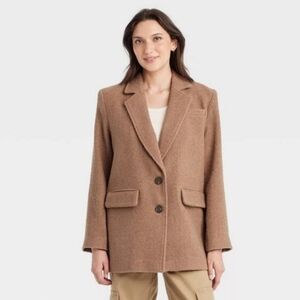 NEW! Universal Thread Brown Lined Quilted Blazer Size S